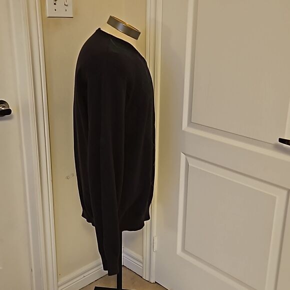 Van Heusen Men's Ribbed V-Neck Argyle Long Sleeves Sweater Large Purple/Gray - Picture 5 of 16